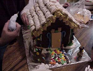 Decorating the Clark house.