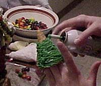 Icing the tree.