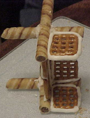 The nativity took a lot more experimenting and creativity. We had a definite idea for the manger. Here it is. Then we had to make people and animals big enough to be somewhat proportional.