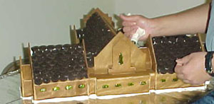 Finishing the roofing.